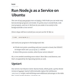 Run Node.js as a Service on Ubuntu