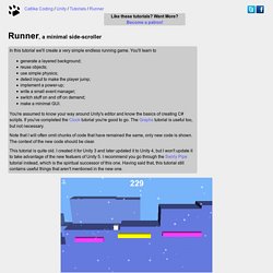 Runner, a Unity C# Tutorial
