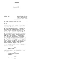 Blade Runner script by Hampton Fancher