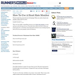 Runners Learn How To Use Your Heart Rate Monitor