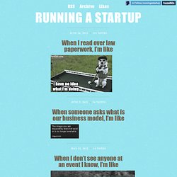 Running a startup