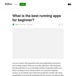 What is the best running apps for beginner?