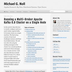 Running a Multi-Broker Apache Kafka 0.8 Cluster on a Single Node