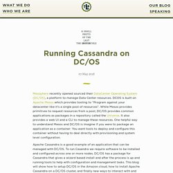 Running Cassandra on DC/OS