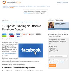10 Tips for Running an Effective Facebook Contest