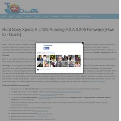 Root Sony Xperia V LT25i Running 9.2.A.0.295 Firmware [How to - Guide]
