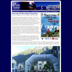 Icicle: Running the Mont Blanc Marathon (Marathon du Mont Blanc) in Chamonix