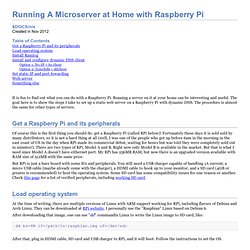 Running A Microserver at Home with Raspberry Pi
