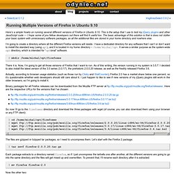 Running Multiple Versions of Firefox in Ubuntu 9.10 - odyniec.net