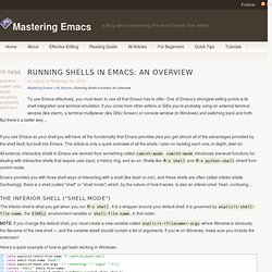 Running Shells in Emacs: An Overview