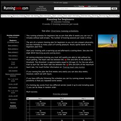 Running schedule joggers