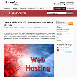 How to Pick the Right Web Host for Running Your Website Smoothly