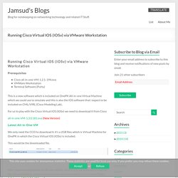 Running Cisco Virtual IOS (IOSv) via VMware Workstation – Jamsud's Blogs