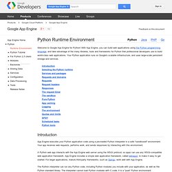 Python Runtime Environment - Google App Engine - Google Code