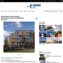 Ruotutorppa Social Housing / Arkkitehdit Hannunkari & Mäkipaja Architects