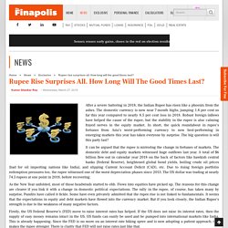 Know Why Rupee Rise Surprises All - The Finapolis