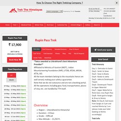 Rupin Pass Trek Cost, Itinerary, Dates, Cost
