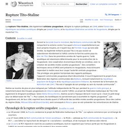 Rupture Tito-Staline
