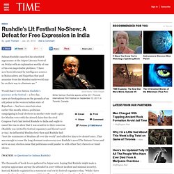 Rushdie’s Lit Festival No-Show: A Defeat for Free Expression in India