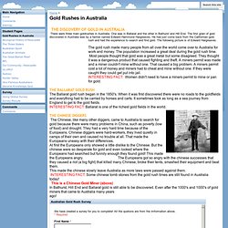 Gold Rushes in Australia - sjmglobal