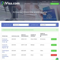 Rusia: Información sobre la visa