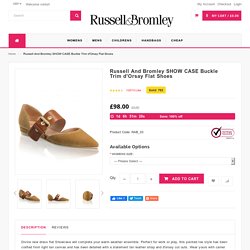Russell And Bromley SHOW CASE Buckle Trim d'Orsay Flat Shoes