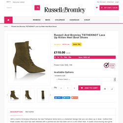 Russell And Bromley TIETHEKNOT Lace Up Kitten Heel Boot Shoes