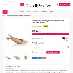 Russell And Bromley WINDSORMID Kitten Heel Mule Shoes