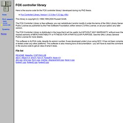 FOX Controller Library source code - dynamical control, robot wa