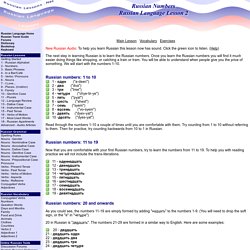 Russian Numbers - Russian Language Lesson 2