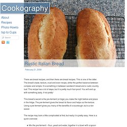 Recipe: Rustic Italian Bread