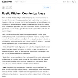 Rustic Kitchen Countertop Ideas