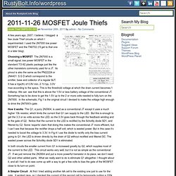 2011-11-26 MOSFET Joule Thiefs
