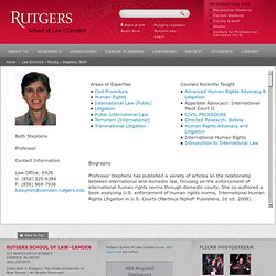 Rutgers Law Directory: Beth Stephens