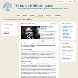 Ruth Manorama Nobel altern pour son combat pour les femmes dalits