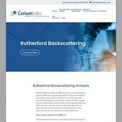 Rutherford Backscattering Analysis