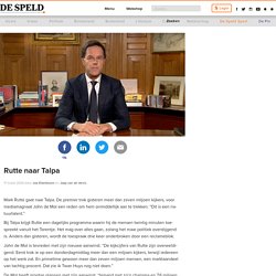 Rutte naar Talpa