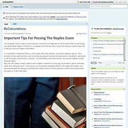 Important Tips For Passing The Naplex Exam