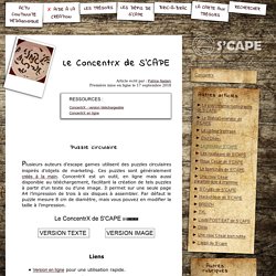 S'CAPE-Le ConcentrX de S’CAPE
