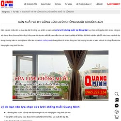 Sản xuất và LẮP ĐẶT cửa lưới chống muỗi tại Đồng Nai