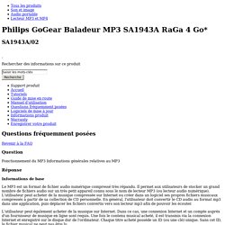 SA1943A/02 Philips GoGear Baladeur MP3 SA1943A RaGa 4 Go*