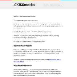 SaaS Guides from KISSmetrics