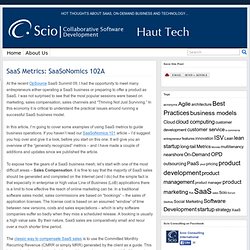 SaaS Metrics: SaaSoNomics 102A » Haut Tech