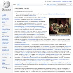Sabbatarianism