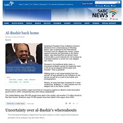 Al-Bashir back home:Monday 15 June 2015