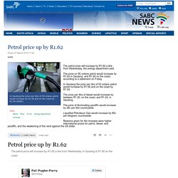 Petrol price up by R1.62:Friday 27 March 2015