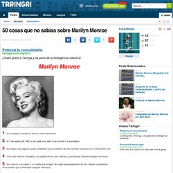 50 cosas que no sabias sobre Marilyn Monroe