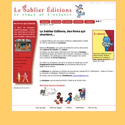 Le Sablier Editions - le temps de l'enfance : Accueil