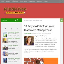 10 Ways to Sabotage Your Classroom Management