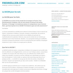 La SACEM pour les nuls - fredreillier.com